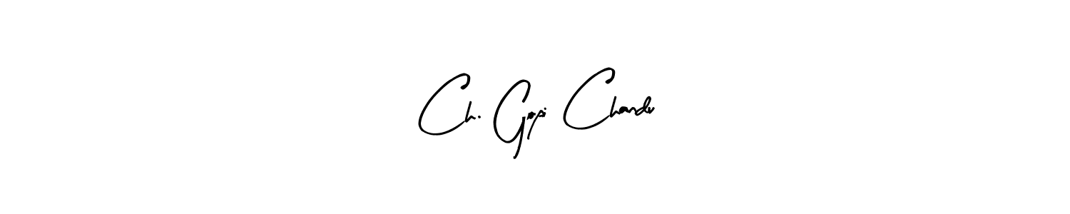 if you are searching for the best signature style for your name Ch. Gopi Chandu. so please give up your signature search. here we have designed multiple signature styles  using Arty Signature. Ch. Gopi Chandu signature style 8 images and pictures png