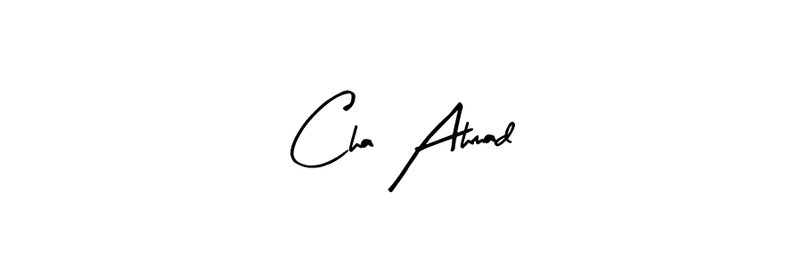 Design your own signature with our free online signature maker. With this signature software, you can create a handwritten (Arty Signature) signature for name Cha Ahmad. Cha Ahmad signature style 8 images and pictures png