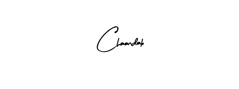 Make a beautiful signature design for name Chaandak. With this signature (Arty Signature) style, you can create a handwritten signature for free. Chaandak signature style 8 images and pictures png