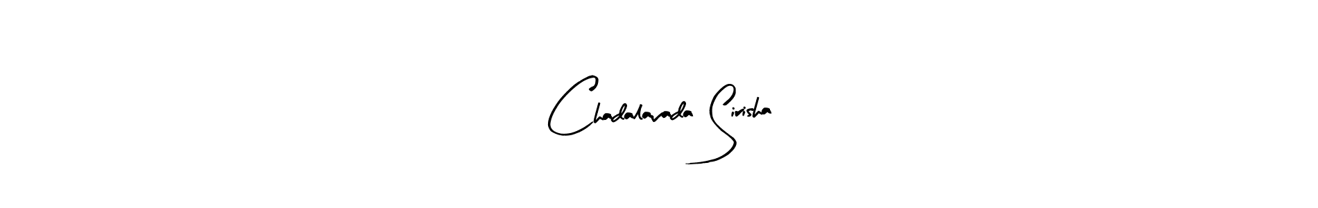 The best way (Arty Signature) to make a short signature is to pick only two or three words in your name. The name Chadalavada Sirisha include a total of six letters. For converting this name. Chadalavada Sirisha signature style 8 images and pictures png