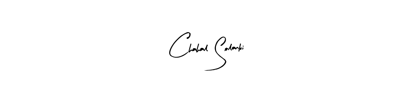 How to make Chahal Solanki name signature. Use Arty Signature style for creating short signs online. This is the latest handwritten sign. Chahal Solanki signature style 8 images and pictures png