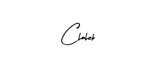 Use a signature maker to create a handwritten signature online. With this signature software, you can design (Arty Signature) your own signature for name Chahek. Chahek signature style 8 images and pictures png