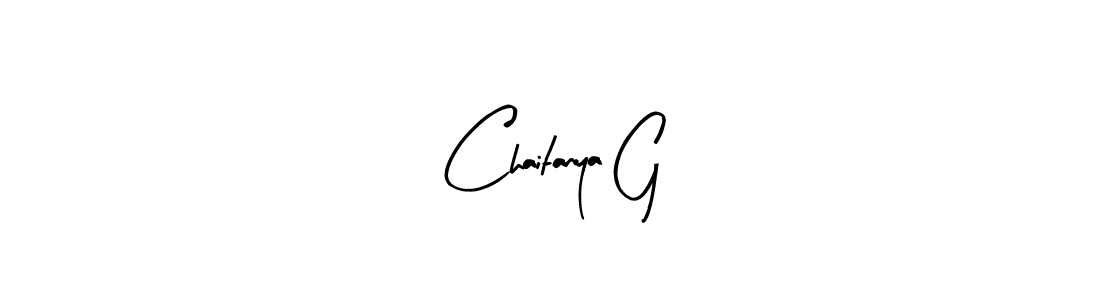 How to make Chaitanya G name signature. Use Arty Signature style for creating short signs online. This is the latest handwritten sign. Chaitanya G signature style 8 images and pictures png