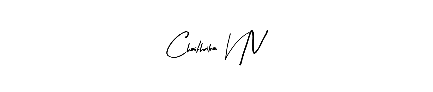 How to make Chaithrika V N signature? Arty Signature is a professional autograph style. Create handwritten signature for Chaithrika V N name. Chaithrika V N signature style 8 images and pictures png