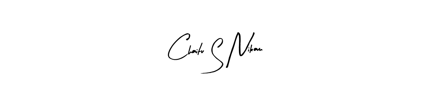 You can use this online signature creator to create a handwritten signature for the name Chaitu S Nikam. This is the best online autograph maker. Chaitu S Nikam signature style 8 images and pictures png