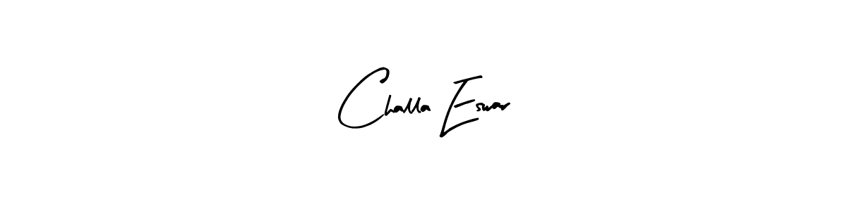 The best way (Arty Signature) to make a short signature is to pick only two or three words in your name. The name Challa Eswar include a total of six letters. For converting this name. Challa Eswar signature style 8 images and pictures png