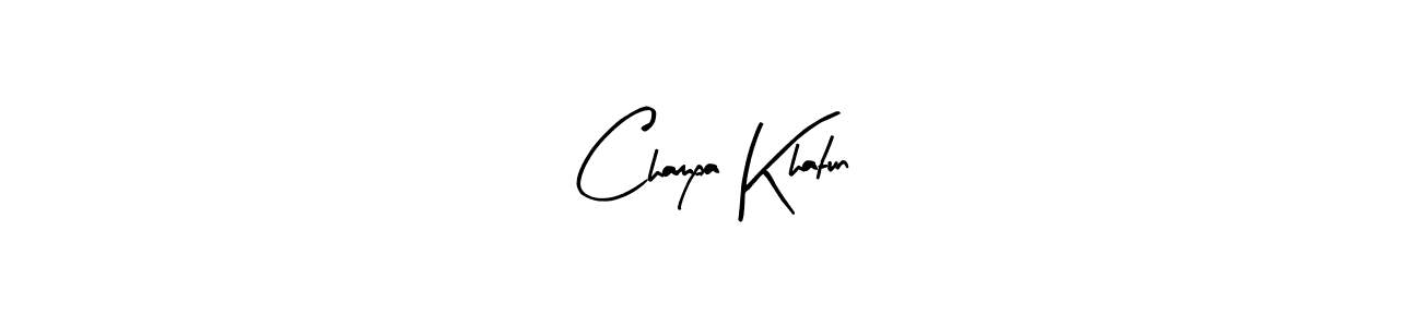 How to make Champa Khatun signature? Arty Signature is a professional autograph style. Create handwritten signature for Champa Khatun name. Champa Khatun signature style 8 images and pictures png