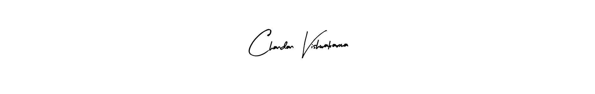 How to make Chandan Vishwakarma name signature. Use Arty Signature style for creating short signs online. This is the latest handwritten sign. Chandan Vishwakarma signature style 8 images and pictures png