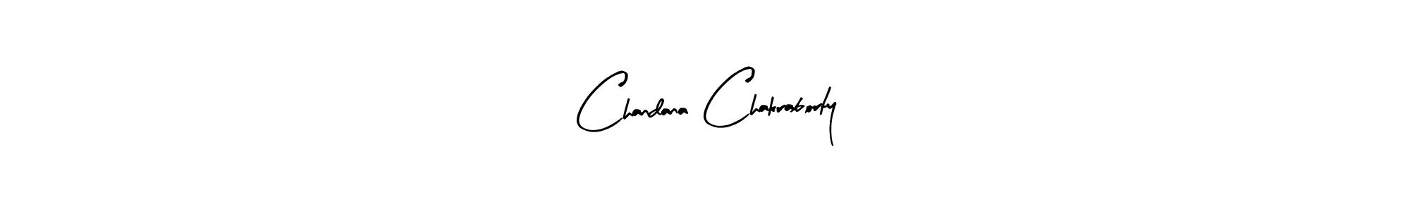 Create a beautiful signature design for name Chandana Chakraborty. With this signature (Arty Signature) fonts, you can make a handwritten signature for free. Chandana Chakraborty signature style 8 images and pictures png