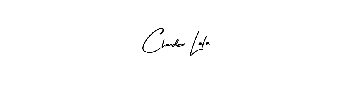 How to make Chander Lata name signature. Use Arty Signature style for creating short signs online. This is the latest handwritten sign. Chander Lata signature style 8 images and pictures png