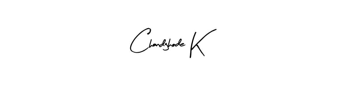 Also You can easily find your signature by using the search form. We will create Chandghode K name handwritten signature images for you free of cost using Arty Signature sign style. Chandghode K signature style 8 images and pictures png