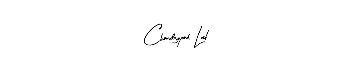 The best way (Arty Signature) to make a short signature is to pick only two or three words in your name. The name Chandgopal Let include a total of six letters. For converting this name. Chandgopal Let signature style 8 images and pictures png