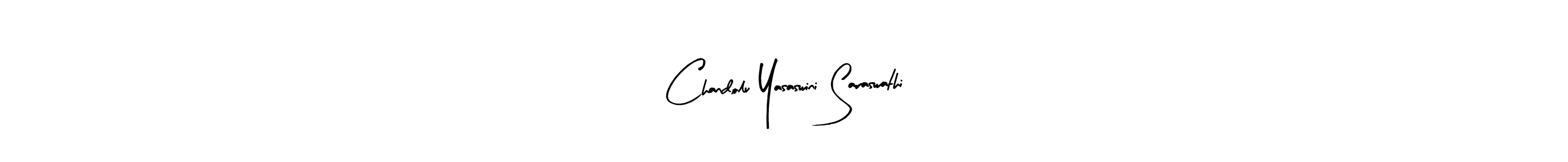 Use a signature maker to create a handwritten signature online. With this signature software, you can design (Arty Signature) your own signature for name Chandolu Yasaswini Saraswathi. Chandolu Yasaswini Saraswathi signature style 8 images and pictures png
