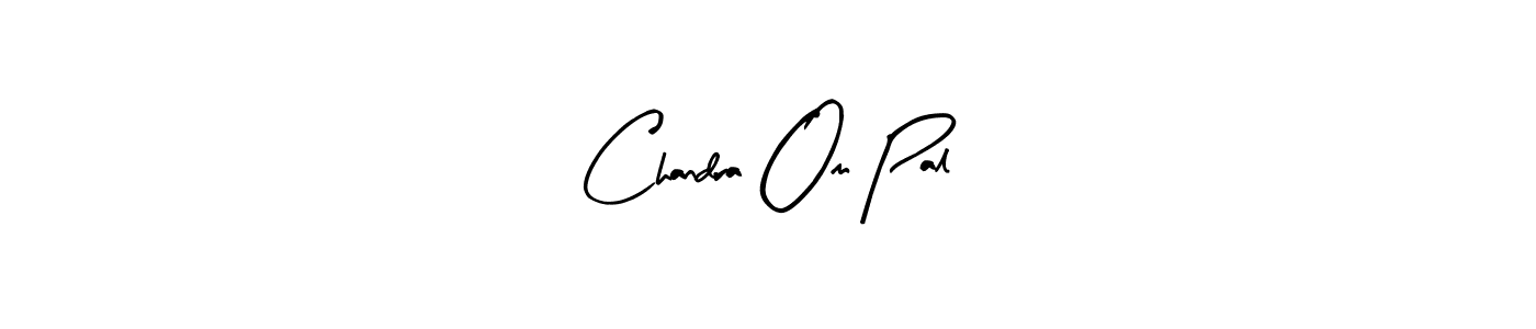 The best way (Arty Signature) to make a short signature is to pick only two or three words in your name. The name Chandra Om Pal include a total of six letters. For converting this name. Chandra Om Pal signature style 8 images and pictures png