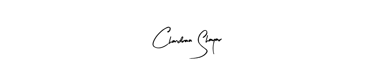 The best way (Arty Signature) to make a short signature is to pick only two or three words in your name. The name Chandraa Shayar include a total of six letters. For converting this name. Chandraa Shayar signature style 8 images and pictures png