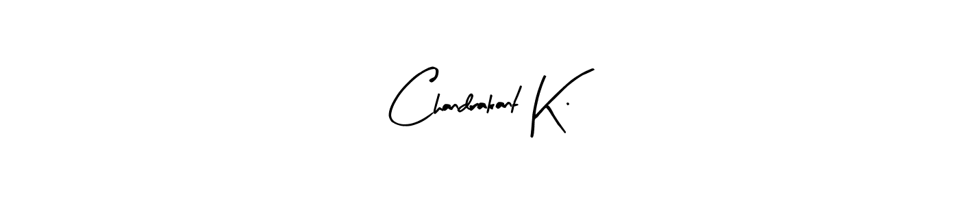 You should practise on your own different ways (Arty Signature) to write your name (Chandrakant K.) in signature. don't let someone else do it for you. Chandrakant K. signature style 8 images and pictures png