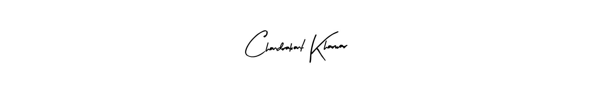 How to make Chandrakant Kharwar name signature. Use Arty Signature style for creating short signs online. This is the latest handwritten sign. Chandrakant Kharwar signature style 8 images and pictures png