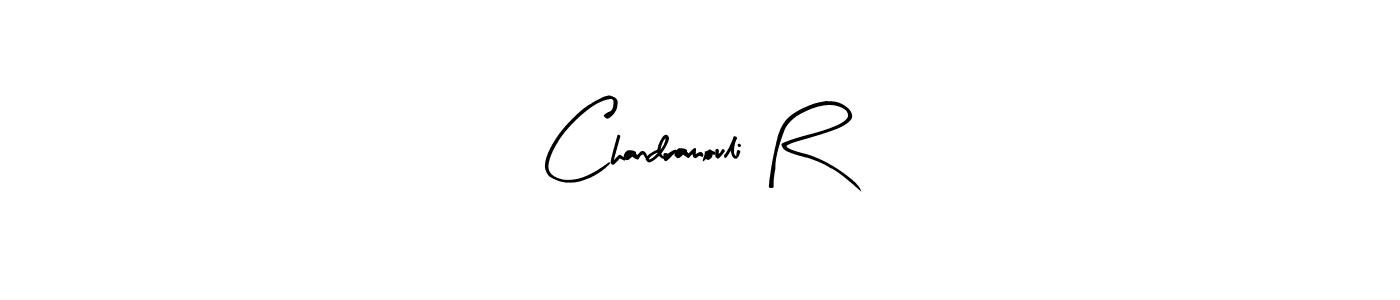 How to make Chandramouli R name signature. Use Arty Signature style for creating short signs online. This is the latest handwritten sign. Chandramouli R signature style 8 images and pictures png