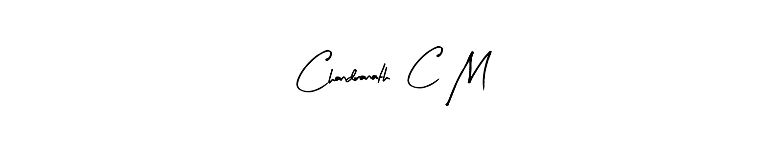 Use a signature maker to create a handwritten signature online. With this signature software, you can design (Arty Signature) your own signature for name Chandranath  C M. Chandranath  C M signature style 8 images and pictures png