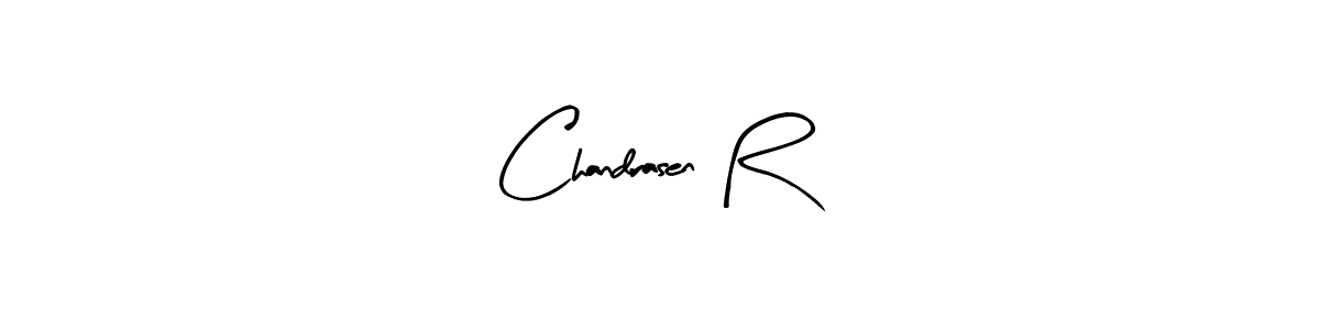 How to make Chandrasen R signature? Arty Signature is a professional autograph style. Create handwritten signature for Chandrasen R name. Chandrasen R signature style 8 images and pictures png