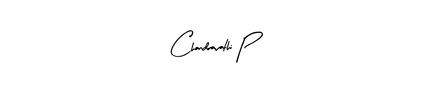 How to make Chandravathi P name signature. Use Arty Signature style for creating short signs online. This is the latest handwritten sign. Chandravathi P signature style 8 images and pictures png