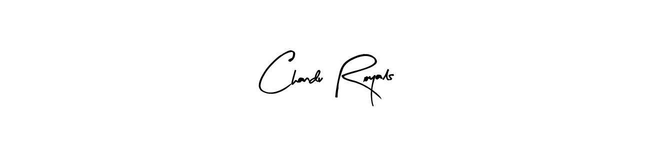 How to make Chandu Royals name signature. Use Arty Signature style for creating short signs online. This is the latest handwritten sign. Chandu Royals signature style 8 images and pictures png