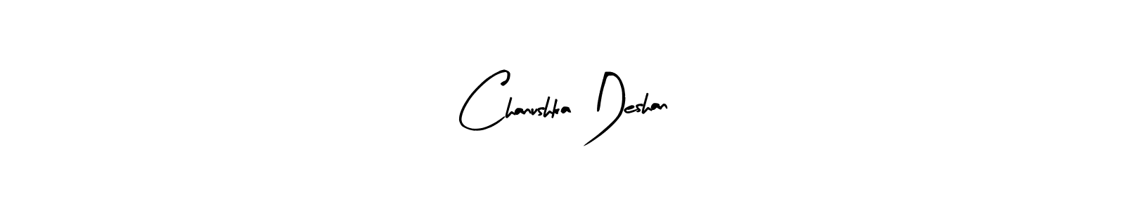 The best way (Arty Signature) to make a short signature is to pick only two or three words in your name. The name Chanushka Deshan include a total of six letters. For converting this name. Chanushka Deshan signature style 8 images and pictures png