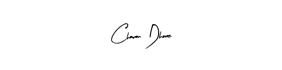 Similarly Arty Signature is the best handwritten signature design. Signature creator online .You can use it as an online autograph creator for name Charan Dhore. Charan Dhore signature style 8 images and pictures png