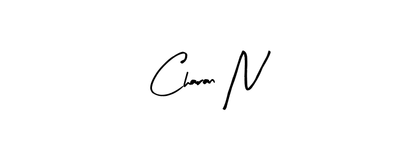 if you are searching for the best signature style for your name Charan N. so please give up your signature search. here we have designed multiple signature styles  using Arty Signature. Charan N signature style 8 images and pictures png