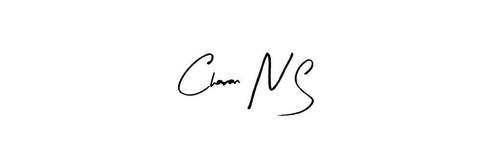 You should practise on your own different ways (Arty Signature) to write your name (Charan N S) in signature. don't let someone else do it for you. Charan N S signature style 8 images and pictures png