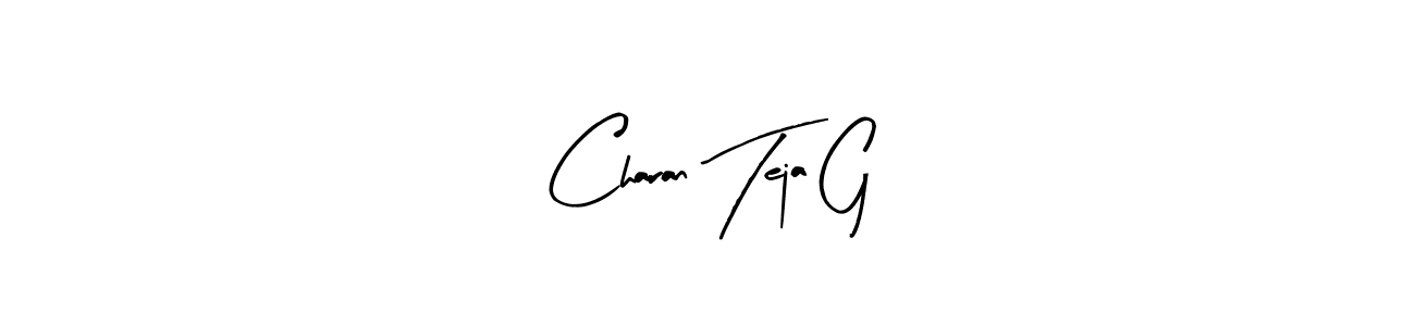 You can use this online signature creator to create a handwritten signature for the name Charan Teja G. This is the best online autograph maker. Charan Teja G signature style 8 images and pictures png