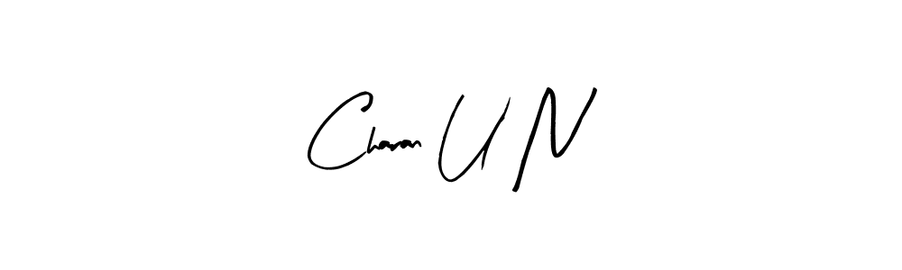 Design your own signature with our free online signature maker. With this signature software, you can create a handwritten (Arty Signature) signature for name Charan U N. Charan U N signature style 8 images and pictures png