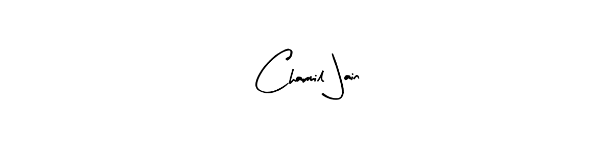 Arty Signature is a professional signature style that is perfect for those who want to add a touch of class to their signature. It is also a great choice for those who want to make their signature more unique. Get Charmil Jain name to fancy signature for free. Charmil Jain signature style 8 images and pictures png