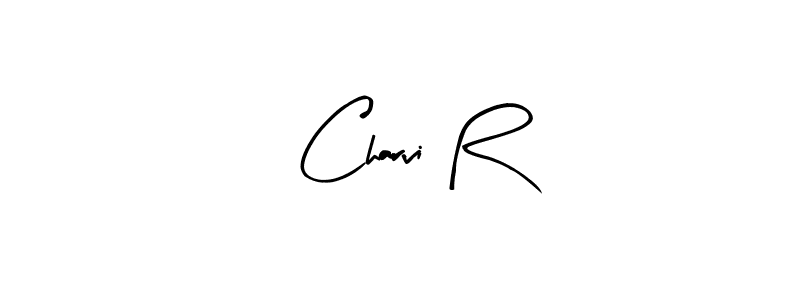 Arty Signature is a professional signature style that is perfect for those who want to add a touch of class to their signature. It is also a great choice for those who want to make their signature more unique. Get Charvi R name to fancy signature for free. Charvi R signature style 8 images and pictures png