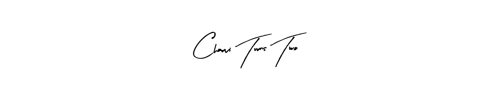 This is the best signature style for the Charvi Turns Two name. Also you like these signature font (Arty Signature). Mix name signature. Charvi Turns Two signature style 8 images and pictures png