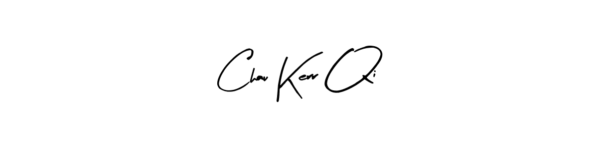 Create a beautiful signature design for name Chau Kerr Qi. With this signature (Arty Signature) fonts, you can make a handwritten signature for free. Chau Kerr Qi signature style 8 images and pictures png