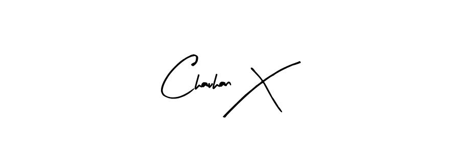 How to make Chauhan X name signature. Use Arty Signature style for creating short signs online. This is the latest handwritten sign. Chauhan X signature style 8 images and pictures png