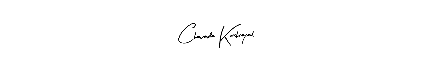 The best way (Arty Signature) to make a short signature is to pick only two or three words in your name. The name Chavada Krishnapal include a total of six letters. For converting this name. Chavada Krishnapal signature style 8 images and pictures png