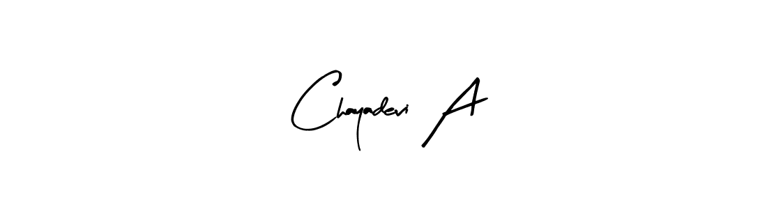 Arty Signature is a professional signature style that is perfect for those who want to add a touch of class to their signature. It is also a great choice for those who want to make their signature more unique. Get Chayadevi A name to fancy signature for free. Chayadevi A signature style 8 images and pictures png