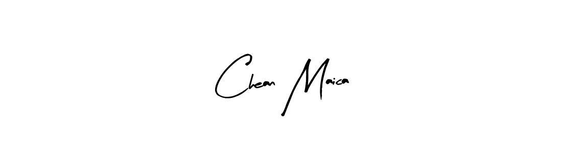 Chean Maica stylish signature style. Best Handwritten Sign (Arty Signature) for my name. Handwritten Signature Collection Ideas for my name Chean Maica. Chean Maica signature style 8 images and pictures png