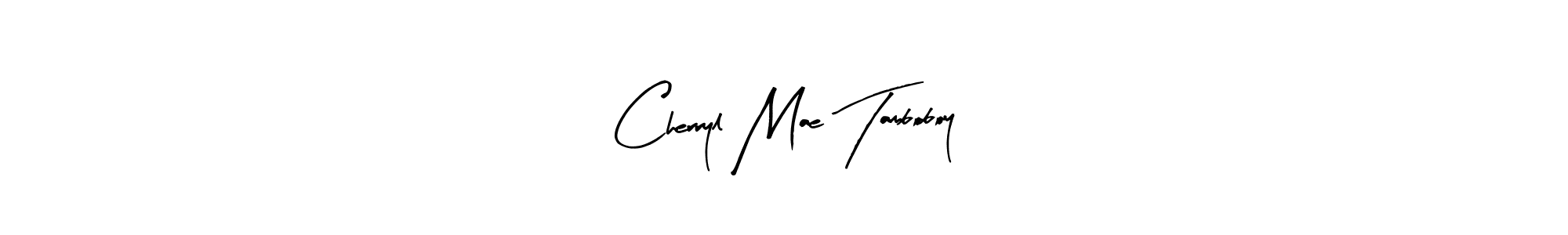 The best way (Arty Signature) to make a short signature is to pick only two or three words in your name. The name Cherryl Mae Tamboboy include a total of six letters. For converting this name. Cherryl Mae Tamboboy signature style 8 images and pictures png