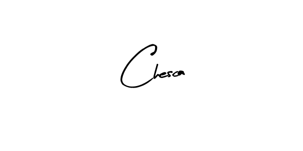 Design your own signature with our free online signature maker. With this signature software, you can create a handwritten (Arty Signature) signature for name Chesca. Chesca signature style 8 images and pictures png