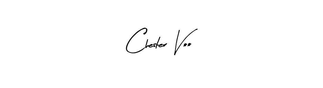 How to make Chester Voo name signature. Use Arty Signature style for creating short signs online. This is the latest handwritten sign. Chester Voo signature style 8 images and pictures png