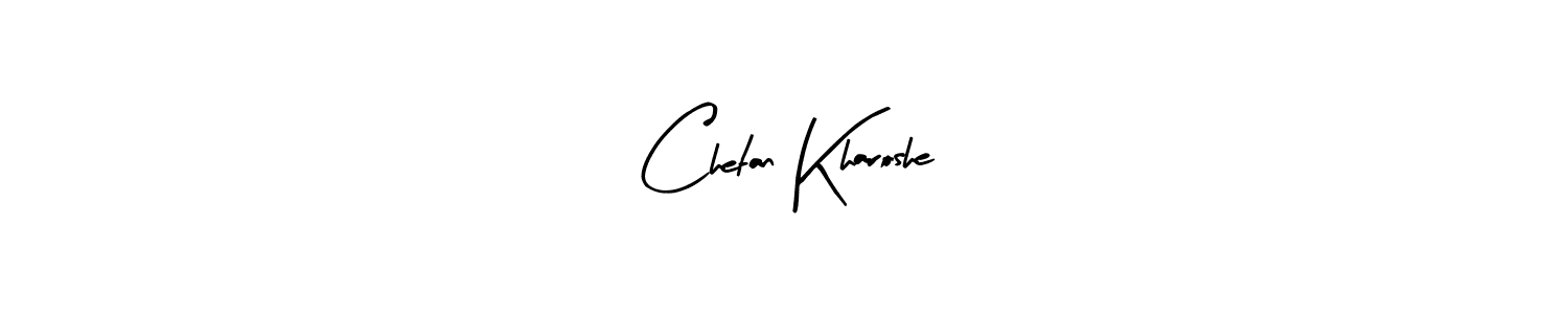 Similarly Arty Signature is the best handwritten signature design. Signature creator online .You can use it as an online autograph creator for name Chetan Kharoshe. Chetan Kharoshe signature style 8 images and pictures png