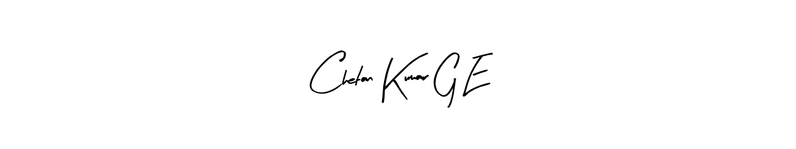 Create a beautiful signature design for name Chetan Kumar G E. With this signature (Arty Signature) fonts, you can make a handwritten signature for free. Chetan Kumar G E signature style 8 images and pictures png