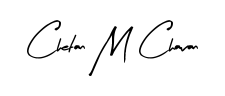 Designed for modern professionals: Chetan M Chavan name signature crafted with Arty Signature script. Ready for digital PDF workflows. Chetan M Chavan signature style 8 images and pictures png