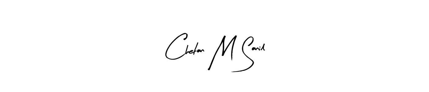 Also You can easily find your signature by using the search form. We will create Chetan M Sanil name handwritten signature images for you free of cost using Arty Signature sign style. Chetan M Sanil signature style 8 images and pictures png