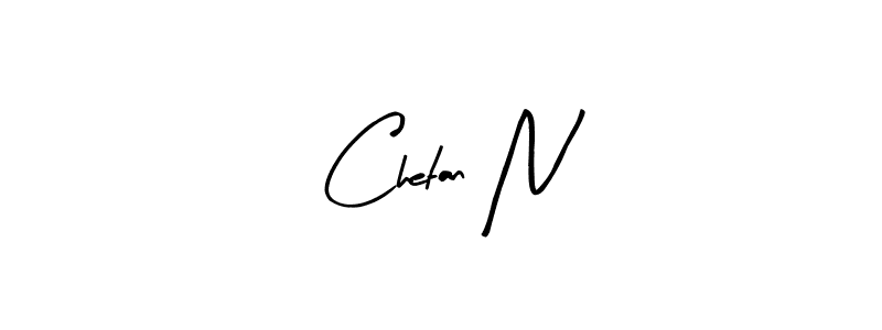 Design your own signature with our free online signature maker. With this signature software, you can create a handwritten (Arty Signature) signature for name Chetan N. Chetan N signature style 8 images and pictures png