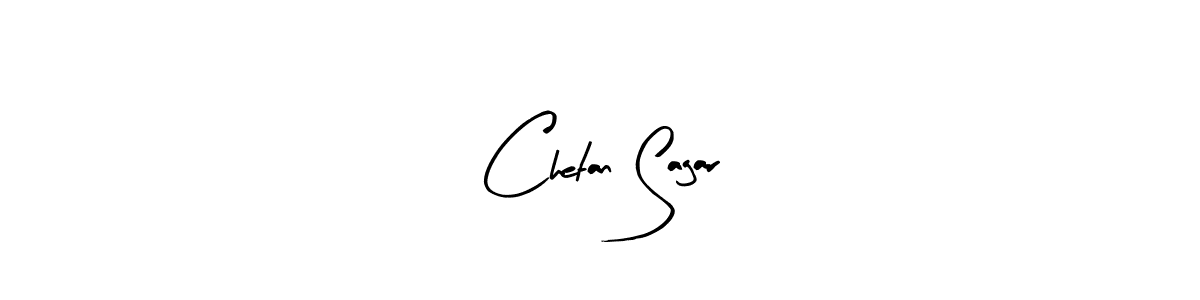 How to make Chetan Sagar name signature. Use Arty Signature style for creating short signs online. This is the latest handwritten sign. Chetan Sagar signature style 8 images and pictures png