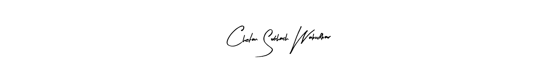 Make a beautiful signature design for name Chetan Subhash Wakudkar. With this signature (Arty Signature) style, you can create a handwritten signature for free. Chetan Subhash Wakudkar signature style 8 images and pictures png